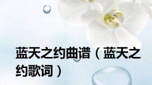蓝天之约曲谱（蓝天之约歌词）