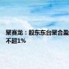 聚赛龙：股东东台聚合盈拟减持不超1%