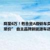 降至6万！有合资A级轿车卖出“白菜价” 自主品牌新能源车还在加压