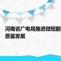 河南省广电局推进微短剧产业高质量发展