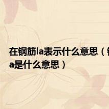 在钢筋la表示什么意思(钢筋中la是什么意思)
