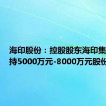 海印股份:控股股东海印集团拟增持5000万元-8000万元股份