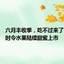 六月丰收季,吃不过来了!这些时令水果陆续甜蜜上市