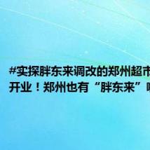 #实探胖东来调改的郑州超市# 明天开业!郑州也有“胖东来”啦!