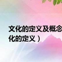 文化的定义及概念（文化的定义）