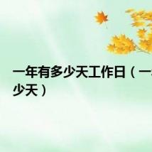 一年有多少天工作日（一年有多少天）