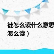 徙怎么读什么意思（徙怎么读）