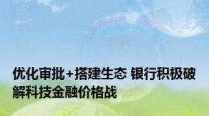 优化审批+搭建生态 银行积极破解科技金融价格战