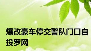 爆改豪车停交警队门口自投罗网