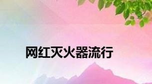网红灭火器流行