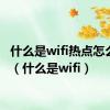 什么是wifi热点怎么使用（什么是wifi）