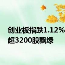 创业板指跌1.12% 全市超3200股飘绿