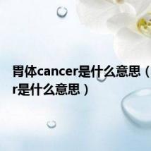胃体cancer是什么意思（cancer是什么意思）