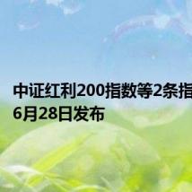 中证红利200指数等2条指数将于6月28日发布