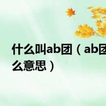 什么叫ab团（ab团是什么意思）