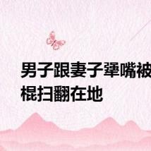 男子跟妻子犟嘴被狗一棍扫翻在地