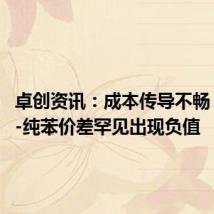卓创资讯:成本传导不畅 苯乙烯-纯苯价差罕见出现负值