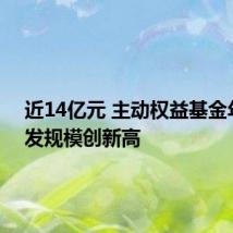 近14亿元 主动权益基金年内新发规模创新高