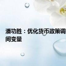 潘功胜：优化货币政策调控的中间变量