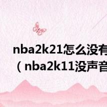 nba2k21怎么没有声音（nba2k11没声音）