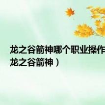龙之谷箭神哪个职业操作简单（龙之谷箭神）