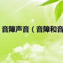 音障声音（音障和音爆）