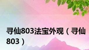 寻仙803法宝外观（寻仙803）
