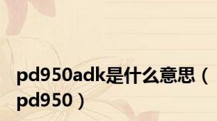 pd950adk是什么意思（pd950）