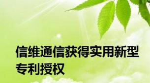 信维通信获得实用新型专利授权
