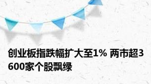 创业板指跌幅扩大至1% 两市超3600家个股飘绿