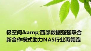 极空间&西部数据强强联合 新合作模式助力NAS行业再领跑