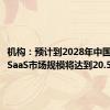 机构：预计到2028年中国HCM SaaS市场规模将达到20.5亿美元
