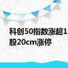 科创50指数涨超1% 多股20cm涨停