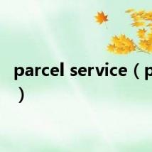 parcel service（parcel）