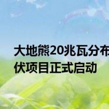 大地熊20兆瓦分布式光伏项目正式启动