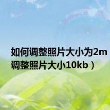 如何调整照片大小为2m（如何调整照片大小10kb）