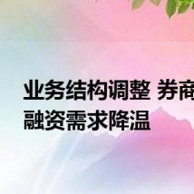 业务结构调整 券商发债融资需求降温