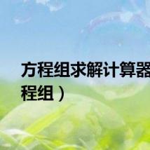 方程组求解计算器（方程组）