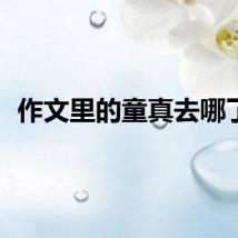 作文里的童真去哪了？