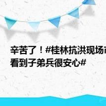 辛苦了!#桂林抗洪现场市民说看到子弟兵很安心#