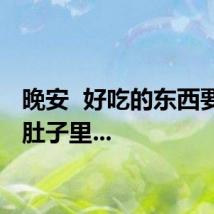 晚安  好吃的东西要吃进肚子里...