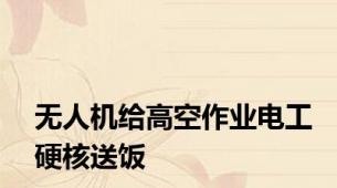 无人机给高空作业电工硬核送饭