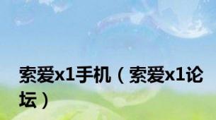 索爱x1手机（索爱x1论坛）