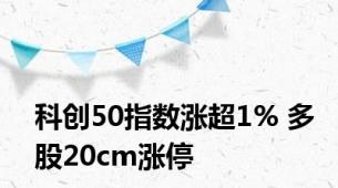 科创50指数涨超1% 多股20cm涨停