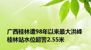 广西桂林遭98年以来最大洪峰 桂林站水位超警2.55米