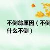 不倒翁原因（不倒翁为什么不倒）