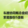 车路协同概念盘初分化 索菱股份5连板
