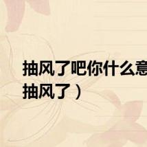 抽风了吧你什么意思（抽风了）