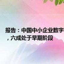 报告:中国中小企业数字化转型,六成处于早期阶段