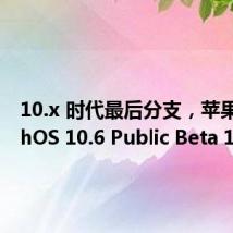 10.x 时代最后分支,苹果 watchOS 10.6 Public Beta 1 发布
